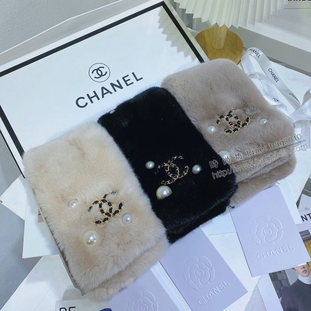 CHANEL纖維毛皮草超級保暖圍巾圍脖 香奈兒2021秋冬百搭圍脖  mmj1681